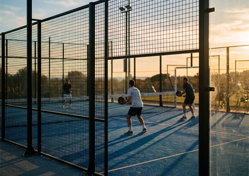 4 γήπεδα προδιαγραφών World Padel Tour, τα 3 εκ των οποίων στεγασμένα, για παιχνίδι και προπόνηση σε εξαιρετικές συνθήκες.